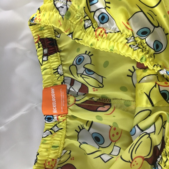Nickelodeon Yellow Spongebob Mens Shorts - Picture 2 of 4